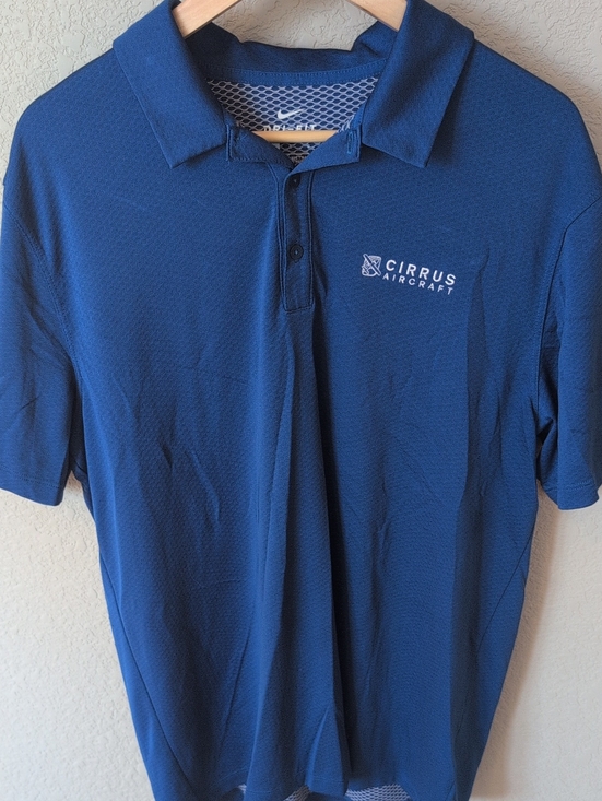 Nike Other - Nike Cirrus Aircraft Royal Blue Polo Shirt